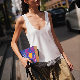 Fundamental Mitr Satin Lace tank top