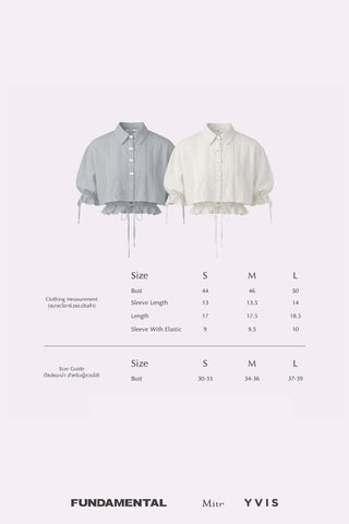 Fundamental Mitr x YVIS Drawstring Crop Shirt