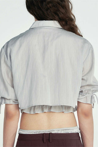 Fundamental Mitr x YVIS Drawstring Crop Shirt