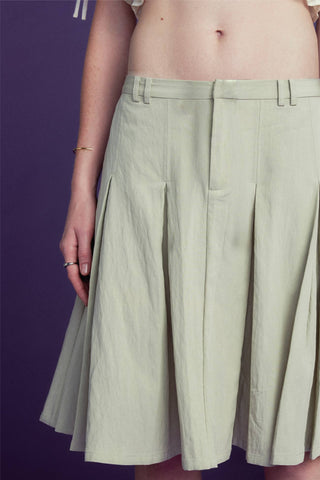 Fundamental Mitr x YVIS Box Pleated Midi Skirt
